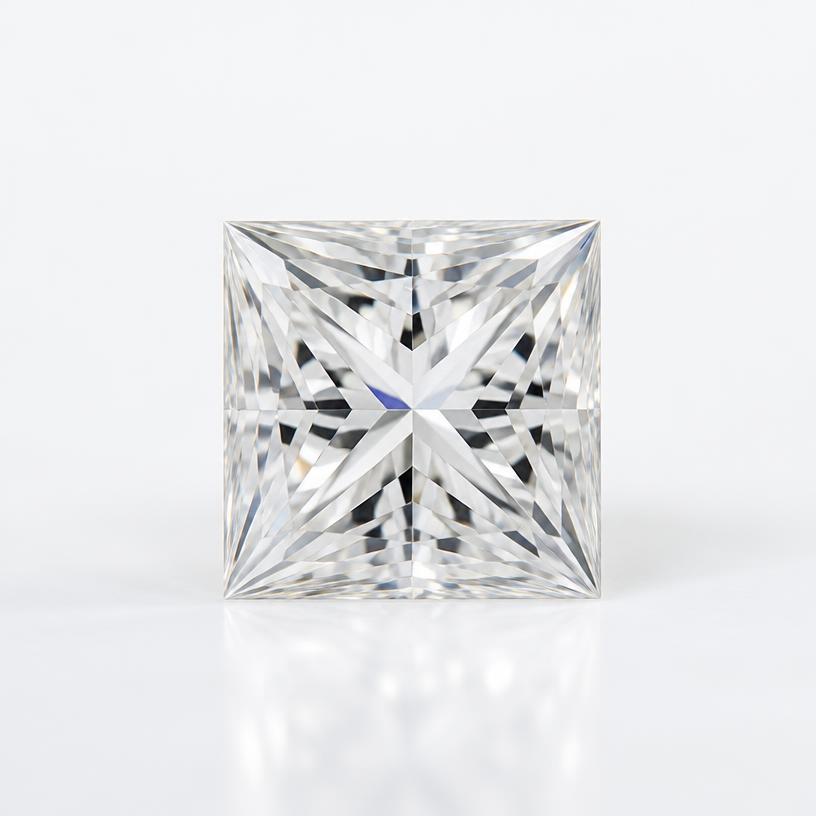 Princess cut laboratory-grown diamond