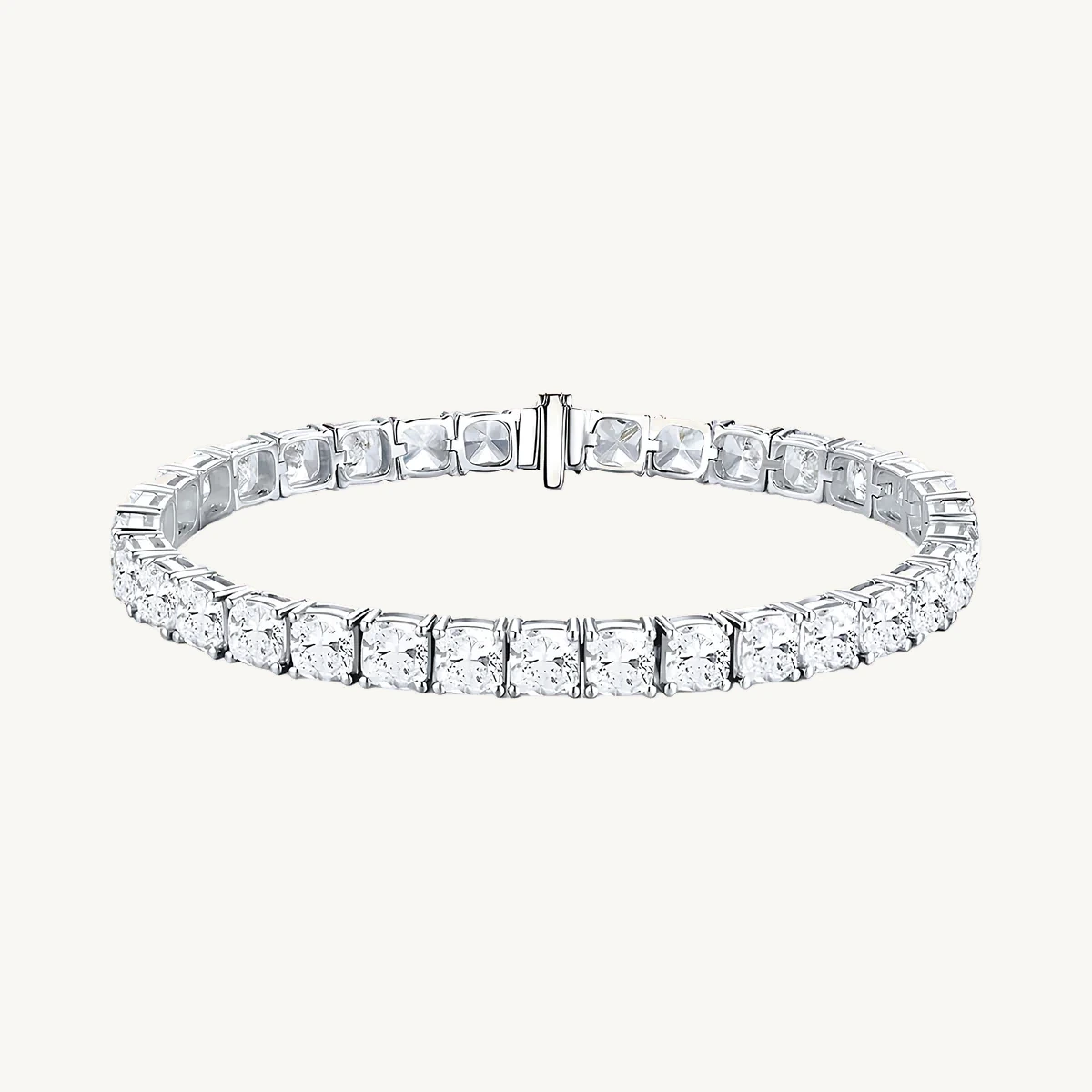 Cushion Tennis Bracelet in 14k White Gold