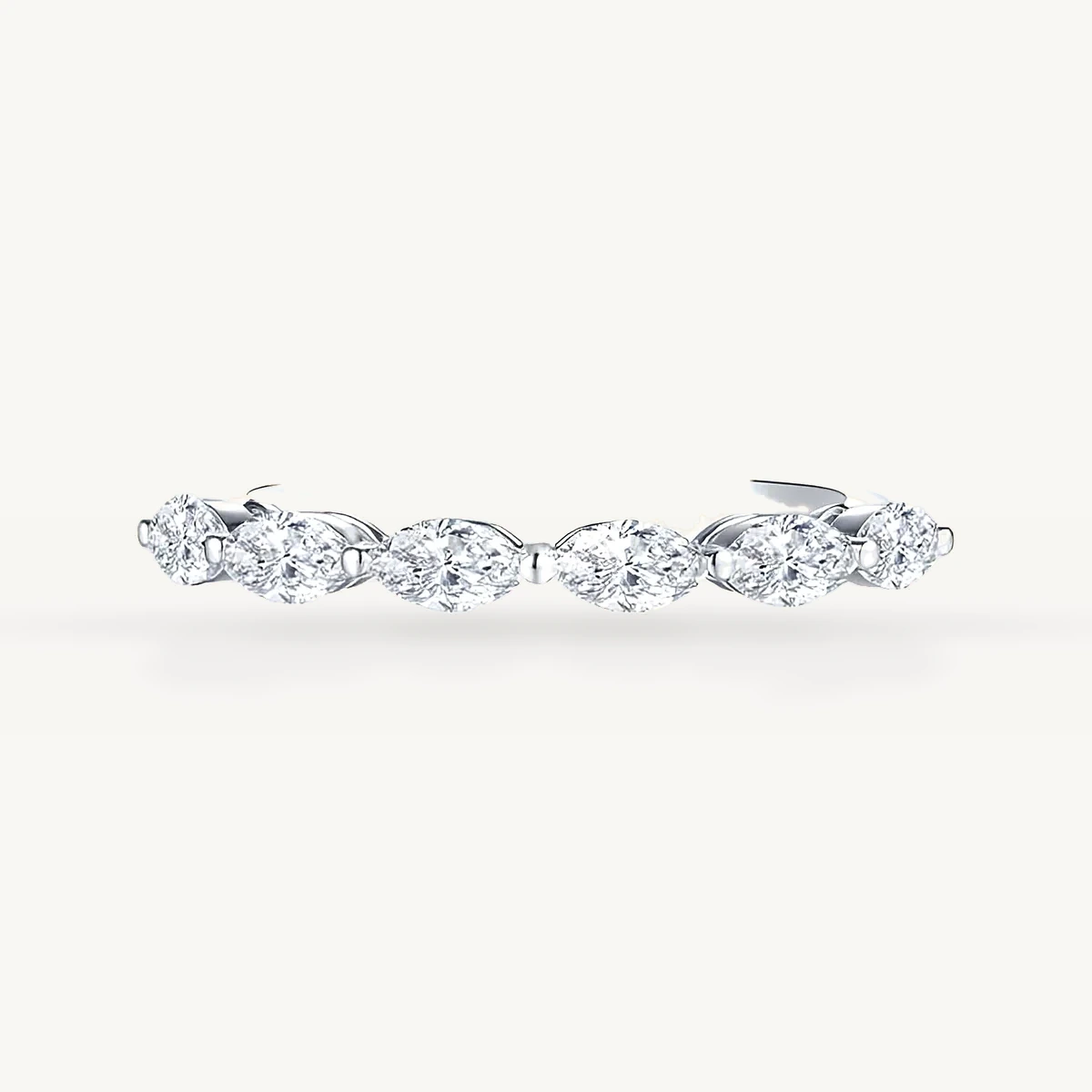 East-West Marquise Band in 14k White Gold