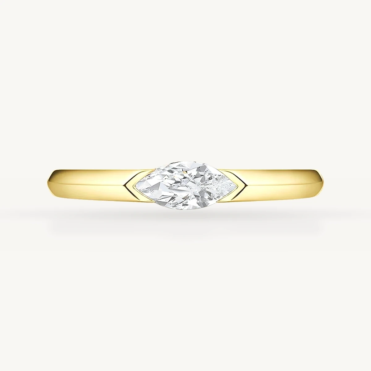 East-West Marquise Ring in 14k Yellow Gold