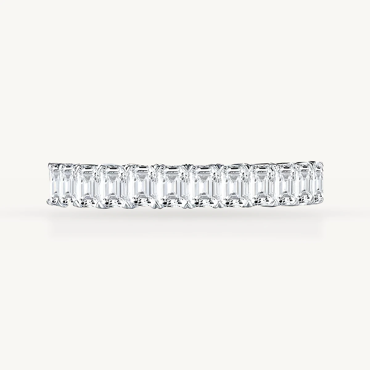 Emerald-Cut Eternity Band in 14k White Gold