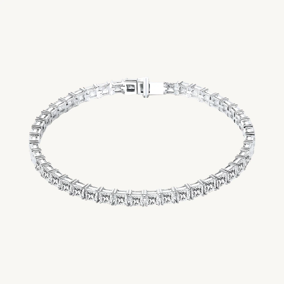 Princess Tennis Bracelet in 14k White Gold