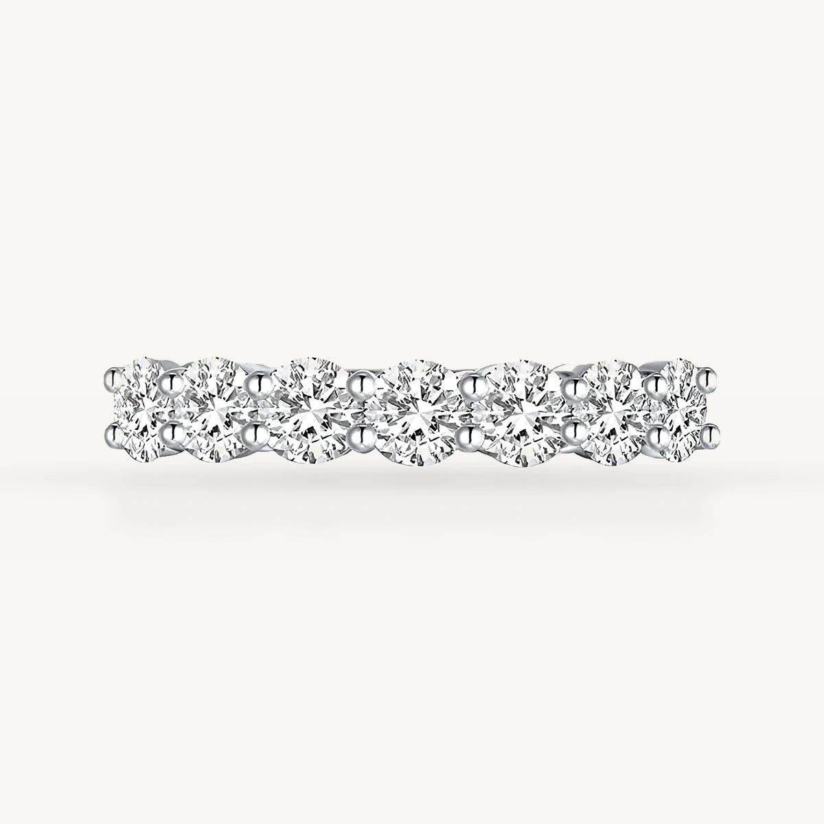 Round Prong Eternity Band in 14k White Gold
